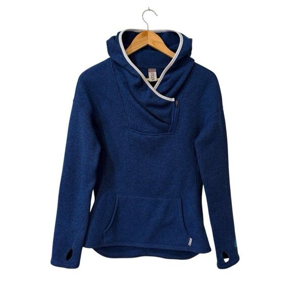 Stio Tops - Stio Hoodie Womens Small Navy Sweetwater Fleece Thumbholes 1/4 Zip Sweatshirt